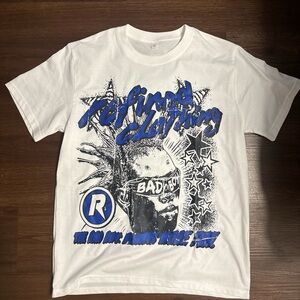 White and Blue Graphic Tee